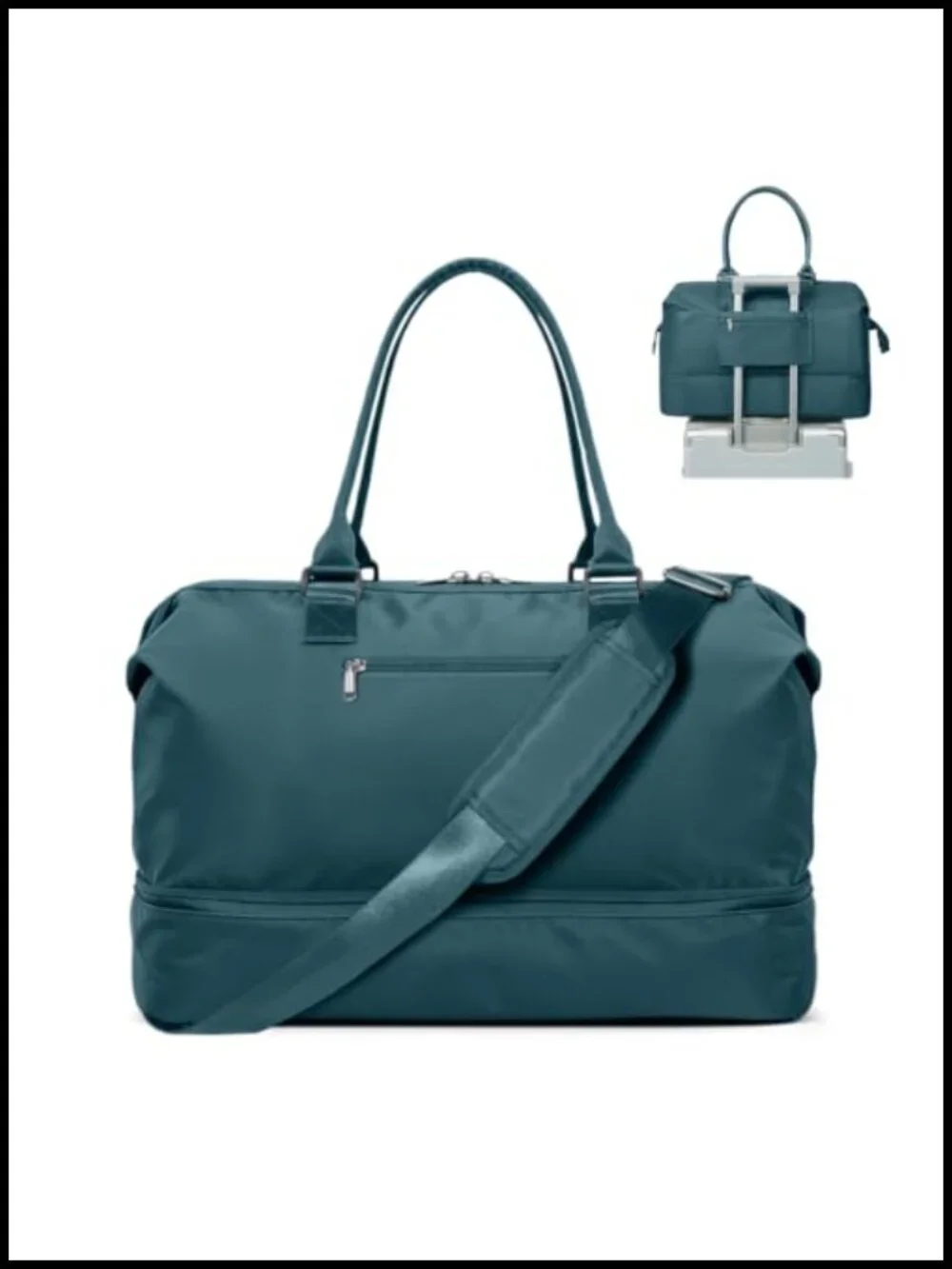 Travel Duffel Weekender Bag with Shoe Compartment Carry-On Tote